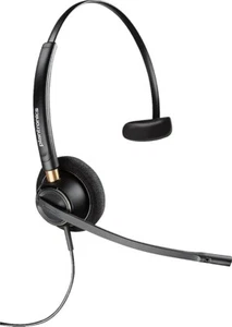 Plantronics Poly EncorePro HW510 Monaural Headset On-Ear kabelgebunden Schwarz - Afbeelding 1 van 5