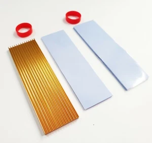 M.2 NVME SSD Aluminum Heatsink Cooler Radiator Fin + 2 Thermal Pads 72*22*3mm G - Picture 1 of 5