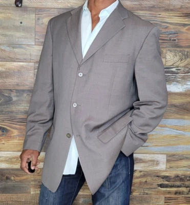 Pierre Cardin 100% Wool Brown Geometric Blazer Sport Jacket Size 44L *EXCELLENT* - Image 1 of 4