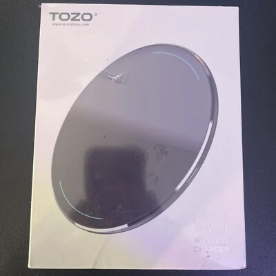 Wireless Fast Charger Charging Pad TOZO W1 LED Ultra Thin Aluminum New In Box - Image 1 of 4