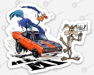 Pegatina de muscle car - Ratfink Style American Made Car Show Rat Fink Road Runner - Imagen 1 de 1