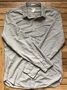 J CREW Tailored Fit Button Shirt Sz M Medium Light Grey Striped Long Sleeve - Picture 1 of 7