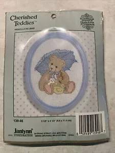 Vintage Cherished Teddies Janlynn Counted Cross Stitch Kit NEW with Frame - Picture 1 of 4