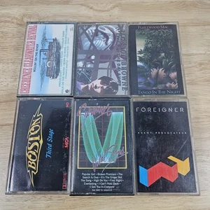 Lot Of 6 Classic Rock Cassette Tapes Fleetwood Mac Foreigner Boston CCR Survivor - Picture 1 of 10