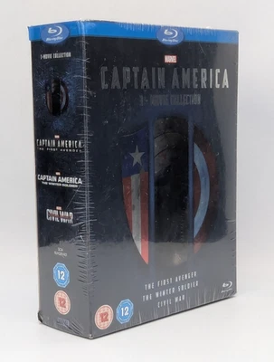 Captain America 3-Movie Collection First Avenger/Winter Soldier/Civil War New Foto 1 de 4