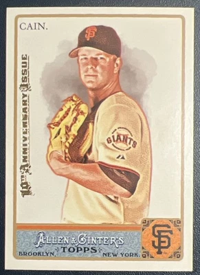 Matt Cain 2015 Topps Allen & Ginter 10 aniversario recompra 2011 #134 ESE Foto 1 de 2