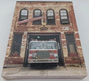 American Fire Station Springbok 500 Piece Jigsaw Puzzle Fire Engine New Sealed - Picture 1 of 3