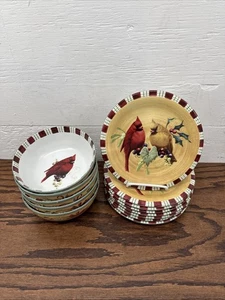 Lenox Winter Everyday Cardinal Plates & Bowls Set of 13 Catherine McClung - Picture 1 of 5