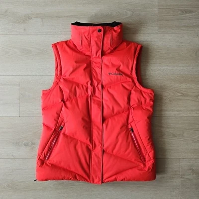 Columbia Down Gilet Jacket Omni-Heat Waterproof Quilted Puffa Mens M Red  - Image 1 of 4