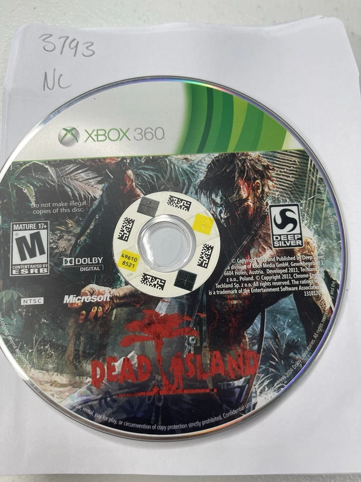 Dead Island GOTY (Microsoft Xbox 360, 2012) NO TRACKING - DISC ONLY 3793 - Image 1 of 1