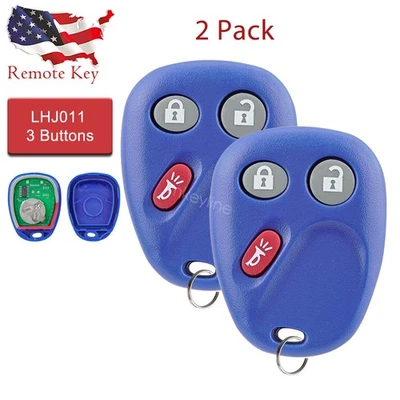 Substituição para 2003 2004 2005 2006 Chevy Silverado controle remoto carro chaveiro par azul marinho - Imagem 1 de 4