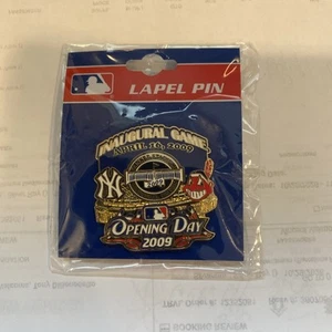 YANKEE STADIUM INAUGURAL SEASON OPENING DAY PIN 2009 CLEVELAND INDIANS NEW YORK - Picture 1 of 4