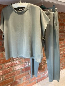 Ladies Misspap Khaki Tracksuit/Loungewear Set - Size L/XL - Picture 1 of 7