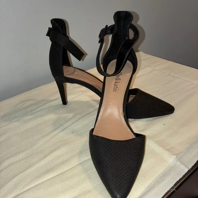 Kelly & Katie Womens 6.5M Vespa Faux Snakeskin Ankle Strap Heels Formal Party - Image 1 of 4