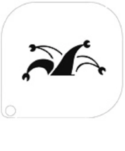 Grimas Schminkschablone Narrenkappe Schablone Make up Template Nr. 24 Airbrush