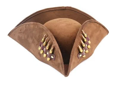 Brown Pirate Bullet Hat Captain Jack Sparrow Real .223 M16 Brass Bullet Cosplay - Image 1 of 4