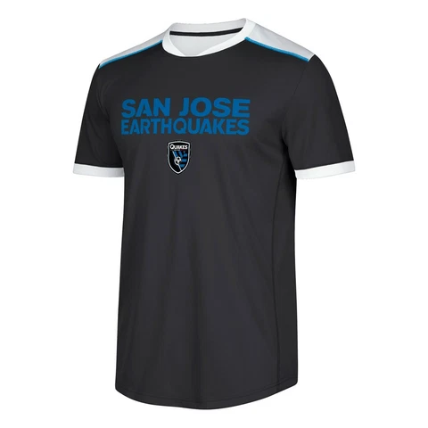 San Jose Earthquakes MLS MLS Licensed Men's Black Mass Team Replica Jersey Cover