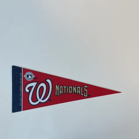 Washington Nationals Vintage Old Logo MLB Mini Pennant 9"x4” Felt Banner Flag Cover