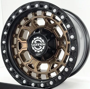 17" Bronze Black Scorpion Nomad wheels fits Toyota Tacoma 4 Runner FJ 6x5.5 -12 - Picture 1 of 8