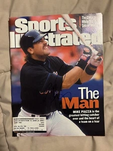 Signed Mike Piazza New York Mets Full Sports Illustarted Magazine Autographed - Picture 1 of 2