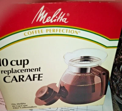 Melitta - 10-Cup Mill & Bew Replacement Carafe Glass big container NEW  - Image 1 of 4
