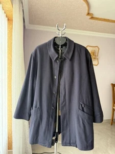 LODENFREY MUNCHEN WOOL CASHMERE COAT BLUE JACKET ZIPPER BUTTON MENS SIZE 56 XL - Picture 1 of 19