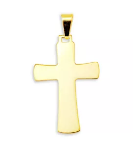 Ciondolo religione croce semplice in oro 14k legato semplice semplice - sg133 - Foto 1 di 2
