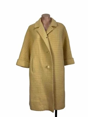 IMPRESIONANTE Abrigo Columpio Ópera Tejido Fedway Años 60 L/XL HECHO EN UNIÓN Foto 1 de 4