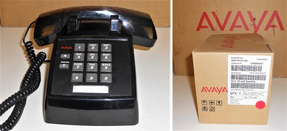 Avaya 2500-YMGP 108209057 Single Line Analog Desk Phone (Black/New In Box) - Image 1 of 1