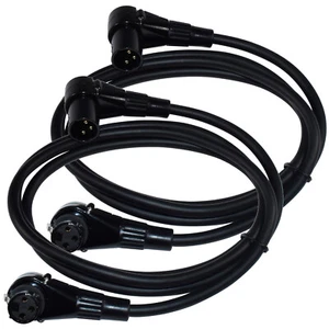 2pcs HQRP XLR to XLR Cables 3-Pin XLR Male L-Shaped to 3-Pin XLR Female L-Shaped - Picture 1 of 10