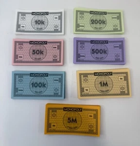 Monopoly City Money - Game Replacement Bills / Play Money 10K-5M - Picture 1 of 3