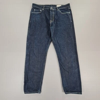 Pantalones de mezclilla AllSaints para hombre azul W34 L28 ribete pierna cónica Foto 1 de 4