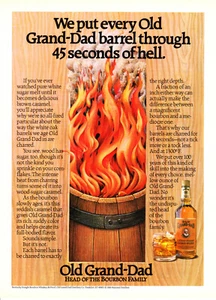 OLD GRAND-DAD WHISKEY AD #2 RARE 1986 OOP VINTAGE - Picture 1 of 2