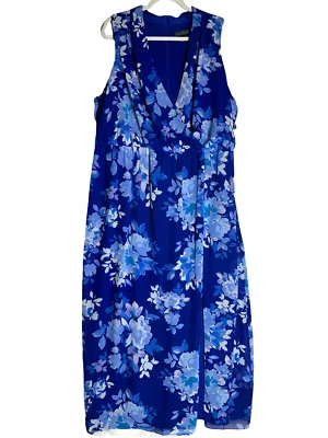 Nuevo con etiquetas Maxi Vestido Jessica Howard Para Mujer Sin Mangas Floral Gasa Talla Grande 22W Foto 1 de 4