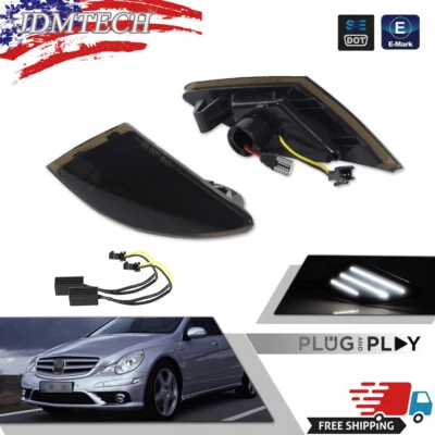Smoke Side Marker White LED Lamps for Mercedes Benz R251 R320 R350 R500 W251 R63 - Image 1 of 4