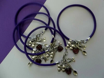 5 - PULSERAS CONCIENTIZACIÓN SOBRE LUPUS Y FIBROMIALGIA CON CUCHARA/MARIPOSA/DIJES DE ESPERANZA Foto 1 de 3