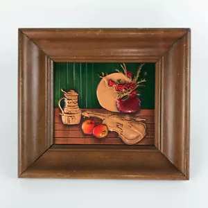 R. Dehl Coppercraft Vintage Mid-Century Copper Still Life with Violin - Picture 1 of 5