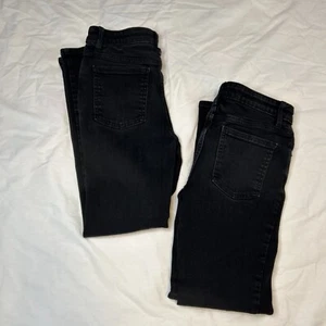 lot of 2 Cat and Jack high-rise skinny ultimate stretch girls Size 14 blk jeans - Picture 1 of 9