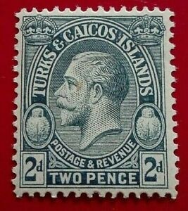 Turks & Caicos:1928 King George V - Inscribed POSTAGE. Rare & Collectible Stamp.