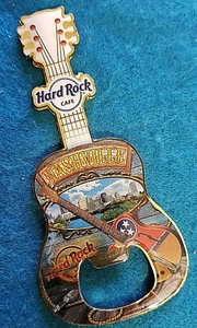 NASHVILLE TENNESSEE STATE FLAG BOTTLE OPENER FRIDGE MAGNET GUITAR Hard Rock Cafe - Picture 1 of 1