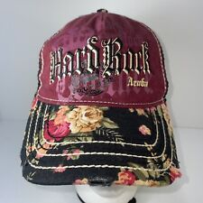 Hard Rock Aruba Couture Distressed Floral Adjustable Snapback Mesh Hat Women