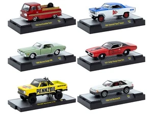 AUTO MEETS 6 CARS SET, RELEASE 87 IN CASES 1/64 DIECAST BY M2 MACHINES 32600-87 - Picture 1 of 9
