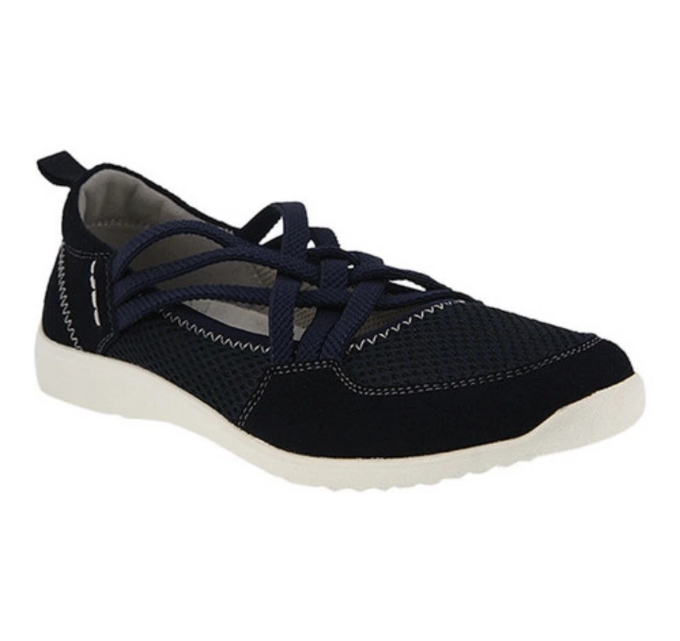Spring Step Women’s Marilena Casual Shoes Navy Mesh Suede Mary Jane Sz 41 9.5/10 - Image 1 of 4