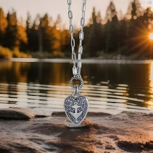 Brighton ANCHOR And SOUL Necklace JM6363 List $118 NWT - Picture 1 of 4
