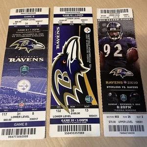 2006 2007 2010 Pittsburgh Steelers @ Baltimore Ravens Ticket Stubs Haloti Ngata - Picture 1 of 16