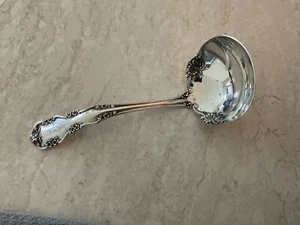 HEAVY VINTAGE STERLING GRAVY LADLE HARRIS $ SHAFER 84gm - Picture 1 of 10