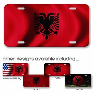 High Grade Aluminum License Plate - Flag of Albania (Albanian) - Many Options - Picture 1 of 10