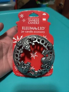 Yankee Candle Christmas Metal Snowmen Illuma Lid Topper - Picture 1 of 2