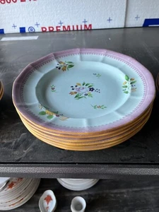 6 Dinner Plates 9.75” LOWESTOFT Adams Calyx Ware + 2 Bonus 9.75” Plates - Picture 1 of 6