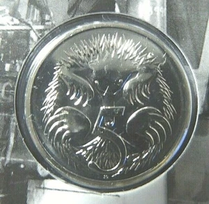 2010 Australian Five cent 5c coin - Echidna - UNC ex mint set - Bild 1 von 2